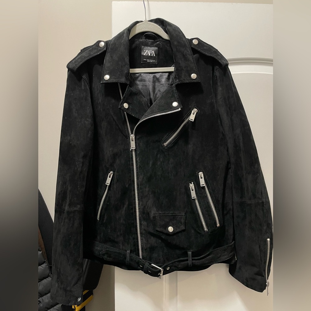 Leather moto jacket